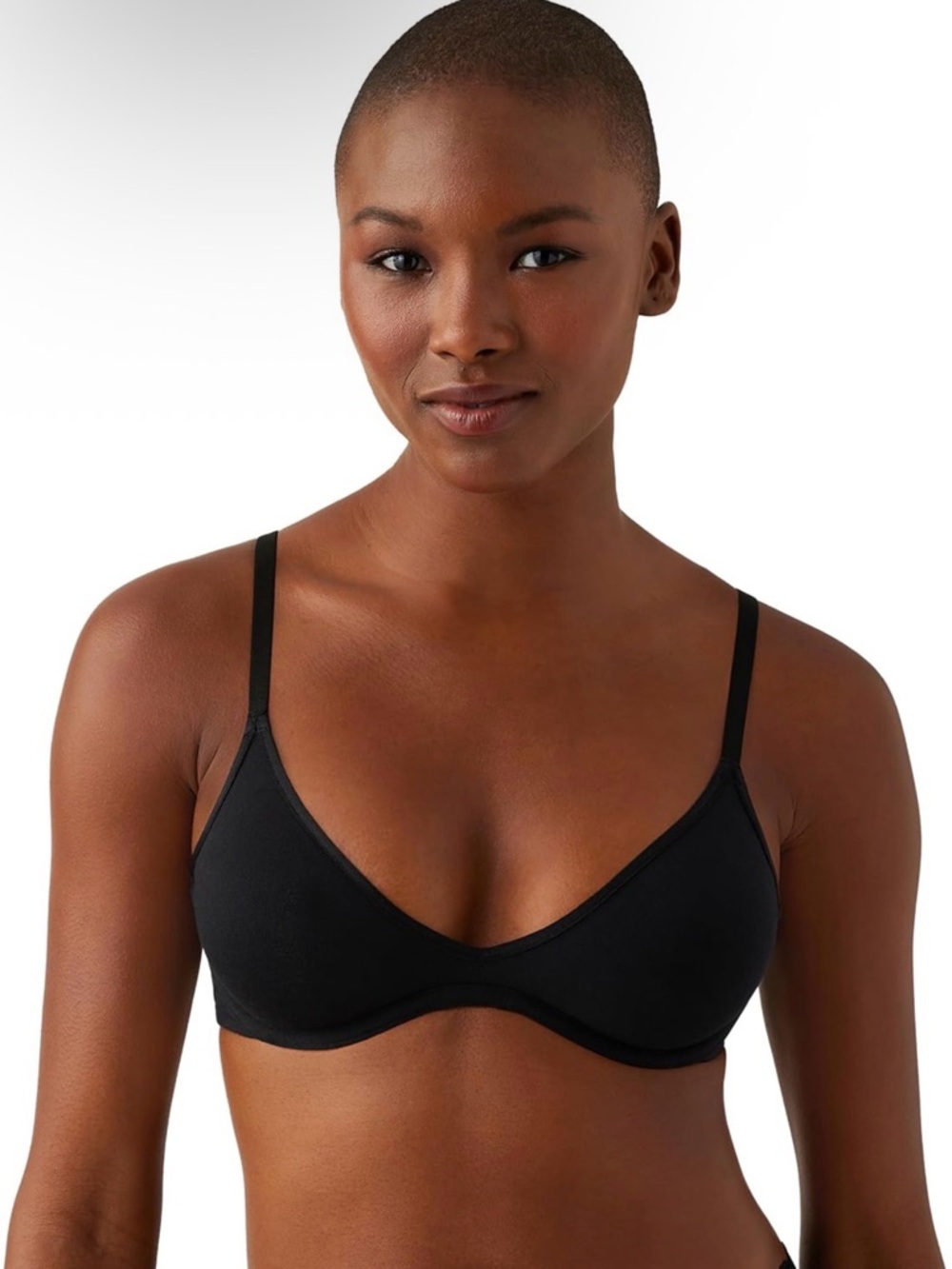 b.tempt'd Women's Cotton to a Tee Scoop Underwire breathable Bra,Black, 34B. R9A